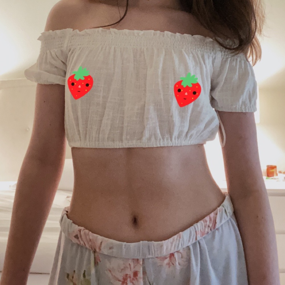 Princess Polly White Crop Top